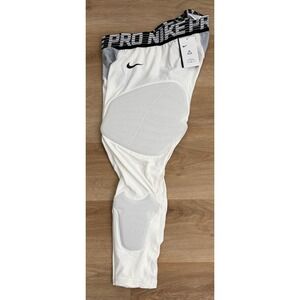 NWT Men's Nike Pro Hyperstrong Compression NBA Basketball 3/4 Tights -XXL- White
